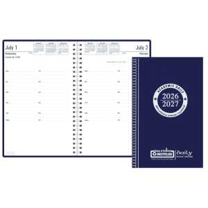 Recycled Daily Academic Calendar Planner Blue Cover