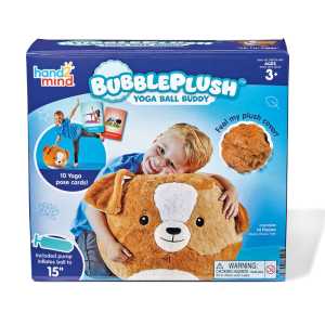 BubblePlush Yoga Ball Buddy, Ziggy the Playful Puppy
