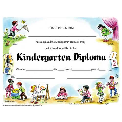 Kindergarten Diploma, Pack of 30, 8.5
