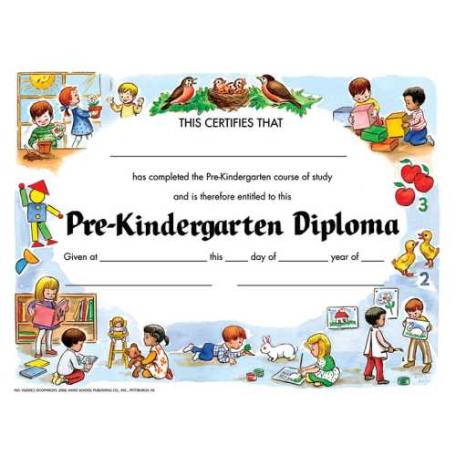 Pre-Kindergarten Diploma, 8.5