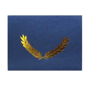 Embossed Certificate Folder, Blue, Pack of 30