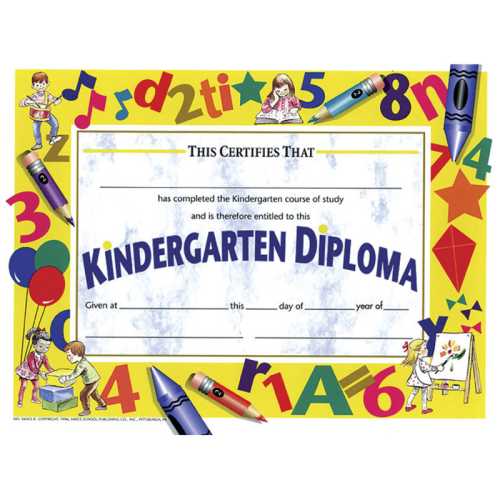 Kindergarten Diploma, 8.5