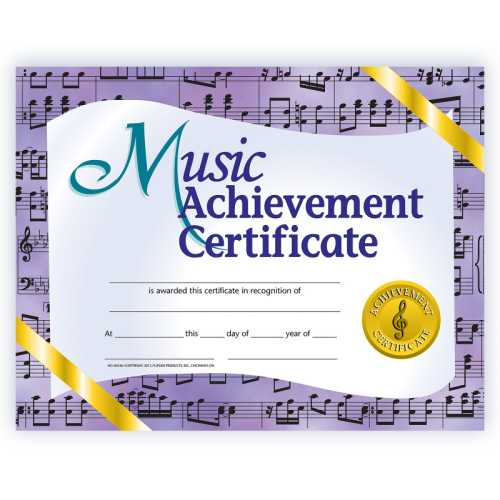 Music Achievement Certificate, 8.5