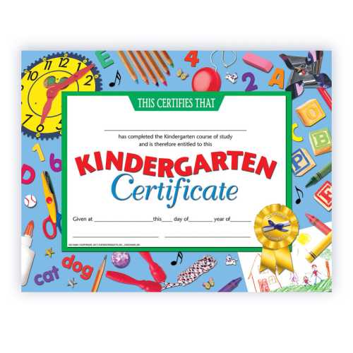 Kindergarten Certificate, 8.5