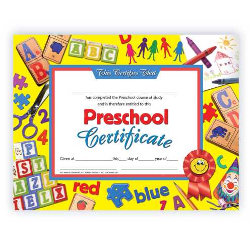 Preschool Certificate, 8.5
