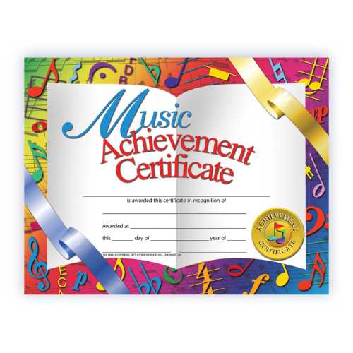 Music Achievement Certificate, 8.5