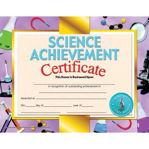 Science Achievement Certificate, 8.5