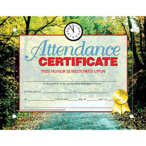 Attendance Certificate, 8.5
