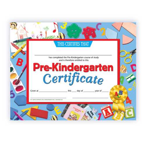 Pre-Kindergarten Certificate, 8.5