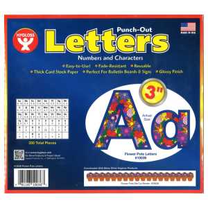 Flower Pots Punch-Out Letters, 350 Pieces
