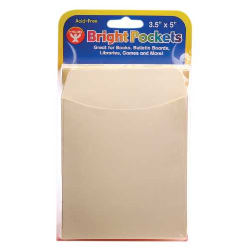 Non-Adhesive Library Pockets, 3.5