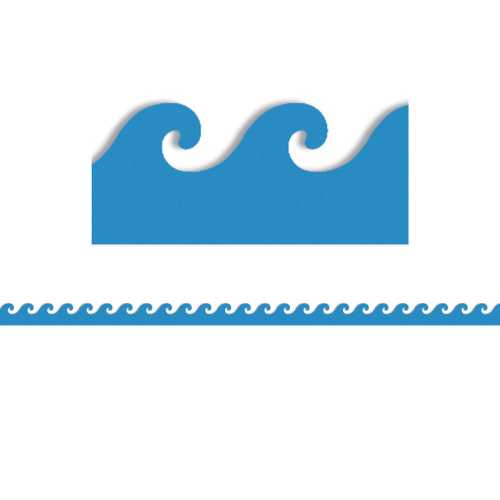 Blue Waves Mighty Brights&trade; Border, 12 Strips/36 Feet