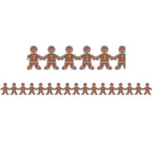 Gingerbread Men Classroom Borders, 12 Strips/36 Feet