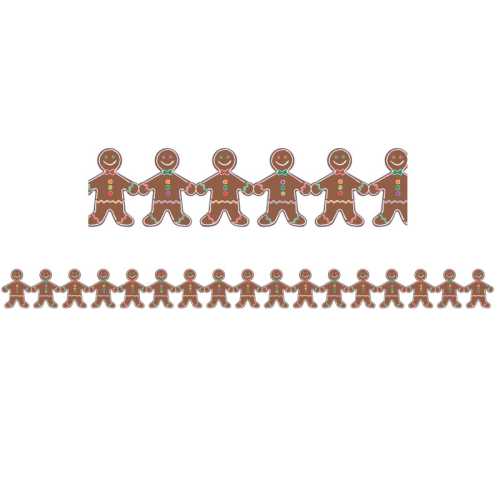 Gingerbread Men Classroom Borders, 12 Strips/36 Feet