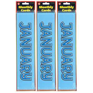 Monthly Calendar Cards, 12 Per Pack, 3 Packs