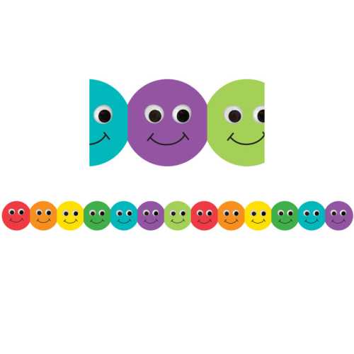 Smiley Face Mighty Brights&trade; Border, 12 Strips/36 Feet
