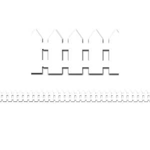 White Fence Border, 12 Strips/36 Feet