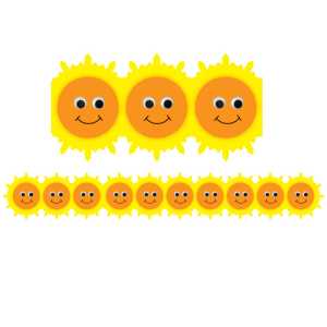 Happy Sun Die Cut Border, 12 Strips/36 Feet
