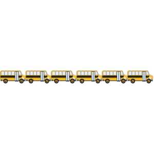 School Bus Die Cut Border, 12 Strips/36 Feet