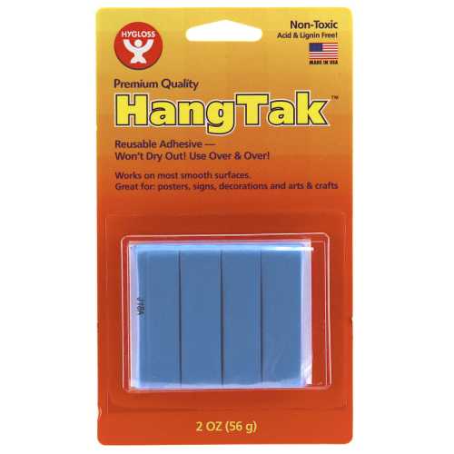 HangTak&trade; Reusable Adhesive, Blue, 2 oz.