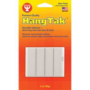 HangTak&trade; Reusable Adhesive, White, 2 oz.