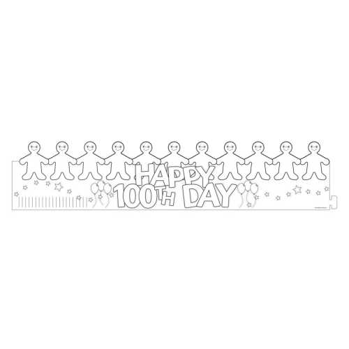 Happy 100th Day Paper Crowns, Pack of 24