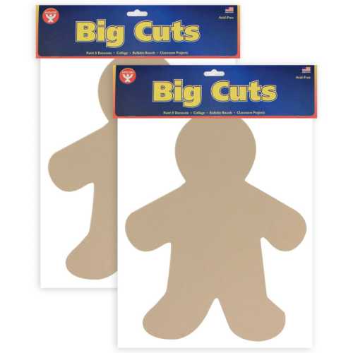 Multicultural Colors People Shape Card Stock Cut-Outs, 16