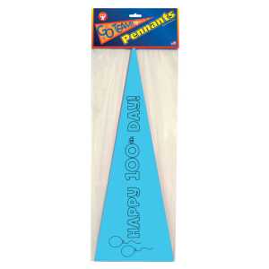 Happy 100th Day Paper Pennants, Pack of 36