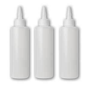 Plastic Squeeze Applicator Bottle, 8 oz, Pack of 3