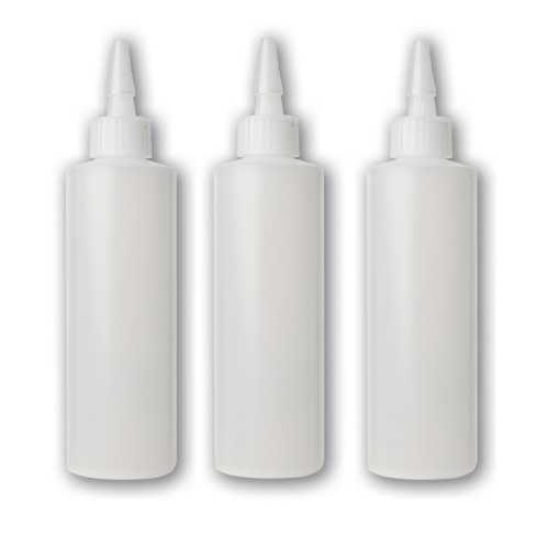 Plastic Squeeze Applicator Bottle, 8 oz, Pack of 3