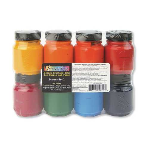 Versatex Screen Printing Ink Starter, Set #2, Set of 8
