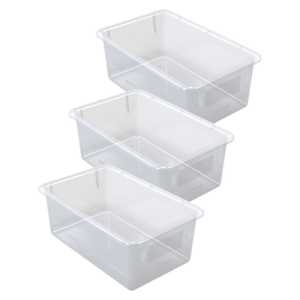 Cubbie Tray, Clear, Pack of 3