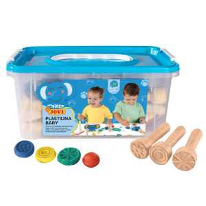 Plastilina Modeling Clay Baby School Pack, 20 Bars & 9 Stamps