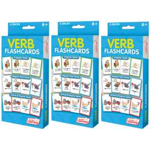 Verb Flashcards, 3 Sets Per Pack, 3 Packs