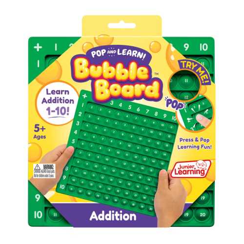 Addition Pop and Learn&trade; Bubble Board