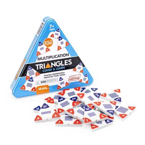 Multiplication Triangles Math Practice Set, 18 Pieces