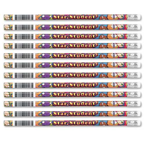 Star Student Pencils, 12 Per Pack, 12 Packs