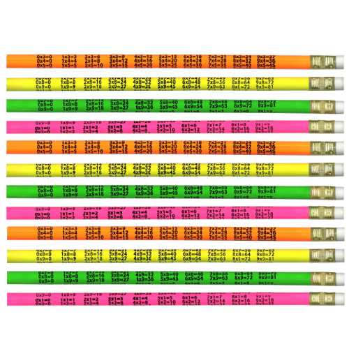 Pencils Multiplication, 12 Per Pack, 12 Packs