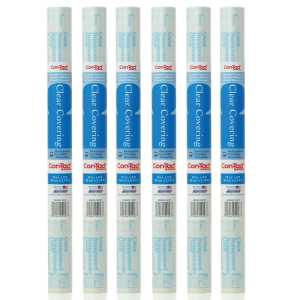 Self-Adhesive Covering, Clear, 18" x 9 ft, 6 Rolls