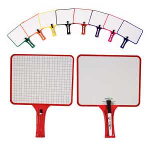 Rectangular Dry Erase Whiteboards with Markers, Blank/Graph Double-Sided, Assorted, Pack of 32