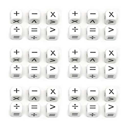 Operators Dice, 6 Per Set, 6 Sets