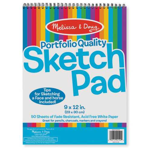 Quality Spiral-Bound Sketch Pad, 9
