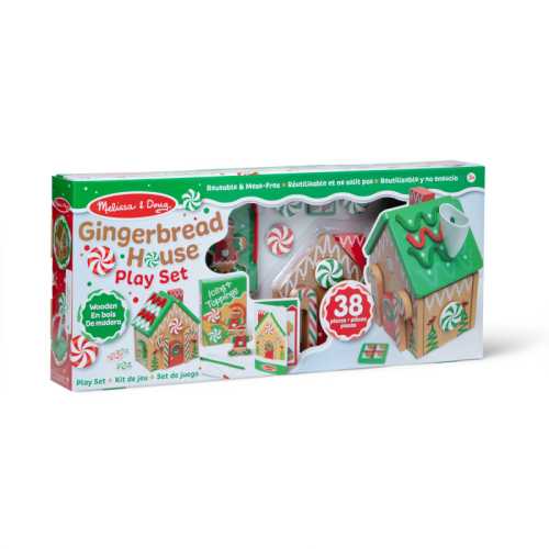 Wooden Gingerbread House Play Set