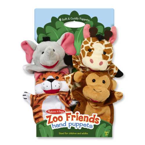 Zoo Friends Hand Puppets, Set of 4