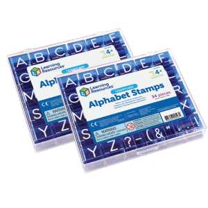 Uppercase Alphabet Stamps Set, 2 Sets