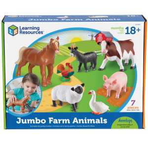 Jumbo Farm Animals, Set of 7