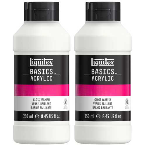 BASICS Gloss Varnish, 250 mL Bottle, Pack of 2