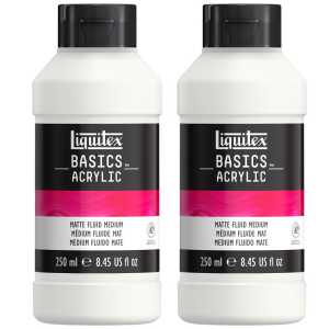 BASICS Matte Fluid Medium, 250 mL Bottle, Pack of 2