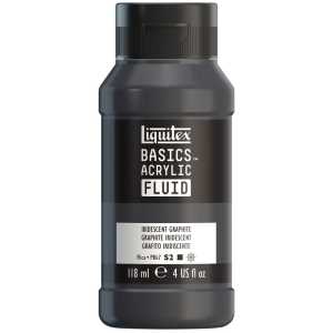 BASICS Acrylic Fluid, 118 mL Bottle, Iridescent Graphite