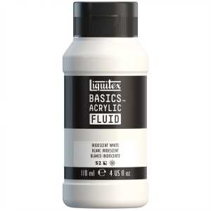 BASICS Acrylic Fluid, 118 mL Bottle, Iridescent White